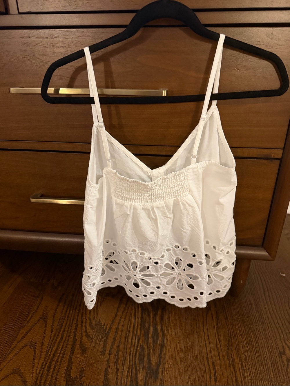 Splendid White Eyelet Crochet Trim Camisole - Picture 3 of 4